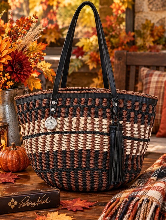 Patricia Nash Handbags - Patricia Nash Large Woven Striped Tote Bag